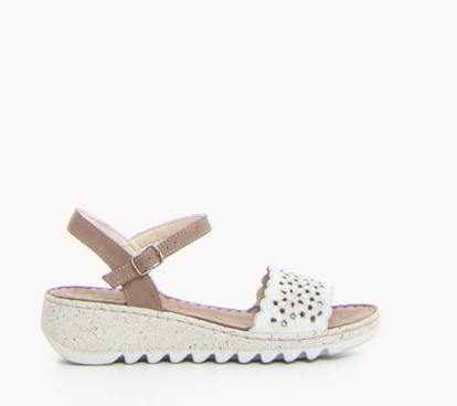 Sandali bassi Serenity eleganti con zeppa comoda e strass Sandali bassi Serenity eleganti con zeppa comoda e strass