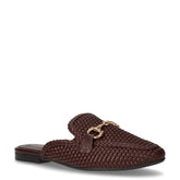 Sabot in ecopelle con staffa cioccolato | Boscaini Scarpe