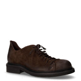 Stringata casual in pelle caffè | Boscaini Scarpe