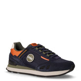 Travis Sport Colors sneaker in tessuto e pelle navy verde militare arancio | Boscaini Scarpe