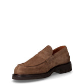 Mocassino in pelle scamosciata tabacco | Boscaini Scarpe