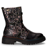 Anfibio in pelle con fibbie decorative nero | Boscaini Scarpe