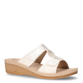 Ciabatta in ecopelle con zeppa bianco - Ciabatte Casa Donna | Boscaini Scarpe