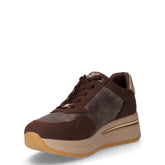 Sneaker in ecopelle con zeppa bronzo marrone | Boscaini Scarpe