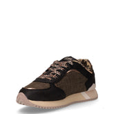 TRravis Plus Jenna sneaker in tessuto e pelle marrone multicolor | Boscaini Scarpe