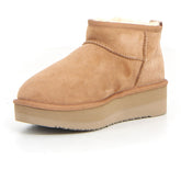Stivaletto invernale con platform chestnut | Boscaini Scarpe