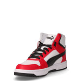 Rebound slam mid jr sneaker alta in ecopelle ragazzo rosso, nero e bianco | Boscaini Scarpe