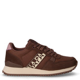 Sneaker in tessuto ed ecopelle marrone rosa | Boscaini Scarpe