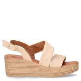 Sandalo con zeppa beige | Boscaini Scarpe