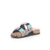Ciabatta con applicazioni black | Boscaini Scarpe