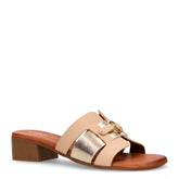 Ciabatta con tacco beige platino - Mid Season Ciabatte Donna | Boscaini Scarpe