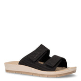Ciabatta con strappi in tessuto nero | Boscaini Scarpe