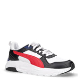 Trinity 2 sneaker in ecopelle e tessuto bianco nero rosso | Boscaini Scarpe