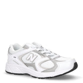 408 sneaker in tessuto ed ecopelle bambina bianco argento | Boscaini Scarpe