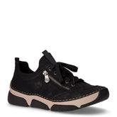 Sneaker in ecopelle e tessuto nero | Boscaini Scarpe