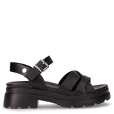 Sandalo in ecopelle con tacco nero | Boscaini Scarpe