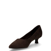 Décolleté in tessuto scamosciato marrone | Boscaini Scarpe