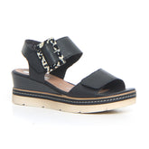Sandalo con zeppa nero - Sandali Con Tacco Donna | Boscaini Scarpe