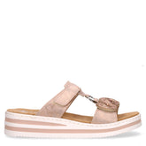 Ciabatta con strappi rosegold | Boscaini Scarpe