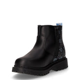 Stivaletto in ecopelle e tessuto bambina nero | Boscaini Scarpe