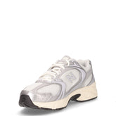 530 sneaker in ecopelle e tessuto argento metallizzato | Boscaini Scarpe