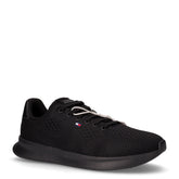 LIGHTWEIGHT RUNNER KNIT sneakers in tessuto knit leggere con suola curva nero | Boscaini Scarpe