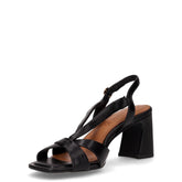 Sandalo in ecopelle con tacco nero | Boscaini Scarpe