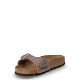 Madrid BS ciabatta in pelle leo grigio taupe | Boscaini Scarpe