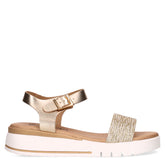 Sandalo con zeppa platino | Boscaini Scarpe