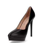 Décolleté a punta in ecopelle nero | Boscaini Scarpe