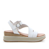 Sandalo con zeppa bianco | Boscaini Scarpe