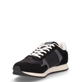 Runner Casual sneaker in ecopelle e tessuto nero | Boscaini Scarpe