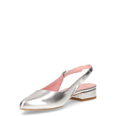 Slingback a punta in ecopelle argento | Boscaini Scarpe