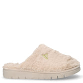 Ciabatta in ecopelliccia beige | Boscaini Scarpe