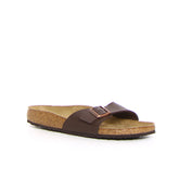 Madrid ciabatta in pelle marrone scuro | Boscaini Scarpe
