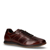 Stringata sportiva in pelle cognac | Boscaini Scarpe