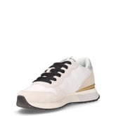 Starlight Glitter Logo sneaker in pelle e tessuto bianco grigio | Boscaini Scarpe