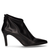 Tronchetto a punta con tacco in pelle nero | Boscaini Scarpe
