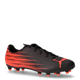 ATTACANTO II FG/AG JR scarpa da calcio in ecopelle con tacchetti nero rosso | Boscaini Scarpe