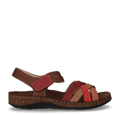 Sandalo in pelle espresso bordeaux | Boscaini Scarpe