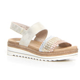 Sandalo con zeppa gold metallic | Boscaini Scarpe