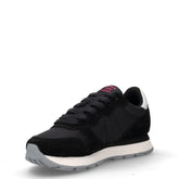 Ally Solid sneaker in tessuto e pelle nero | Boscaini Scarpe