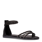 Sandalo con zip nero | Boscaini Scarpe