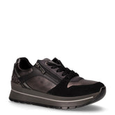 Sneaker in pelle con zeppa acciaio nero | Boscaini Scarpe