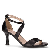 Sandalo in pelle con tacco nero - Sandali Con Tacco Donna | Boscaini Scarpe