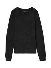 Maglione girocollo in tessuto nero | Boscaini Scarpe