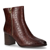 Tronchetto in ecopelle con zip noce - Tronchetti Donna | Boscaini Scarpe