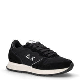 Ally Glitter Textile sneaker in tessuto e pelle nero | Boscaini Scarpe