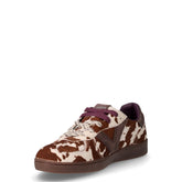 Sneakers in pelle effetto cavallino marrone bianco | Boscaini Scarpe