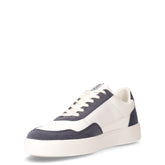 Sneaker in ecopelle e tessuto bianco navy | Boscaini Scarpe